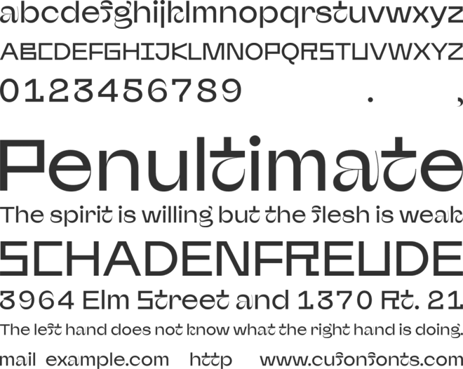 Afronaut Test font preview
