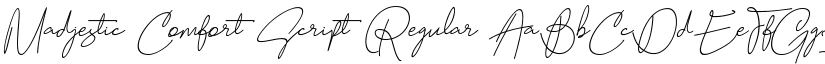 Madjestic Comfort Script Regular font