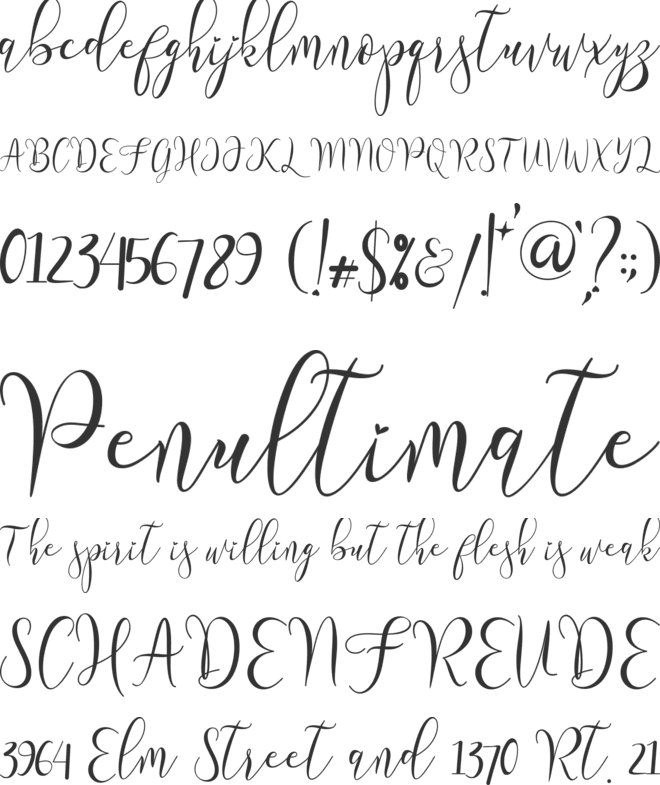 Valentine Everyday font preview