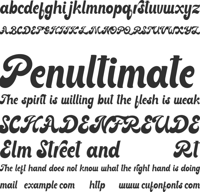 Rateline Basic font preview