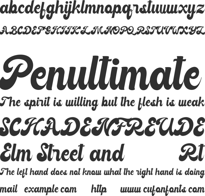 Rateline font preview