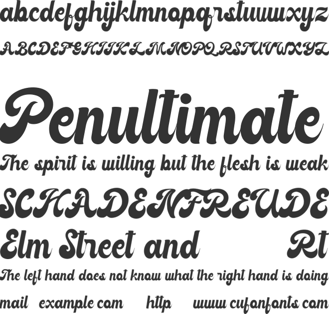 Rateline font preview