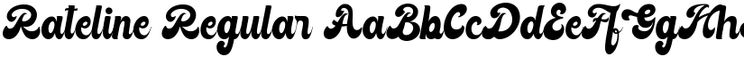 Rateline Regular font