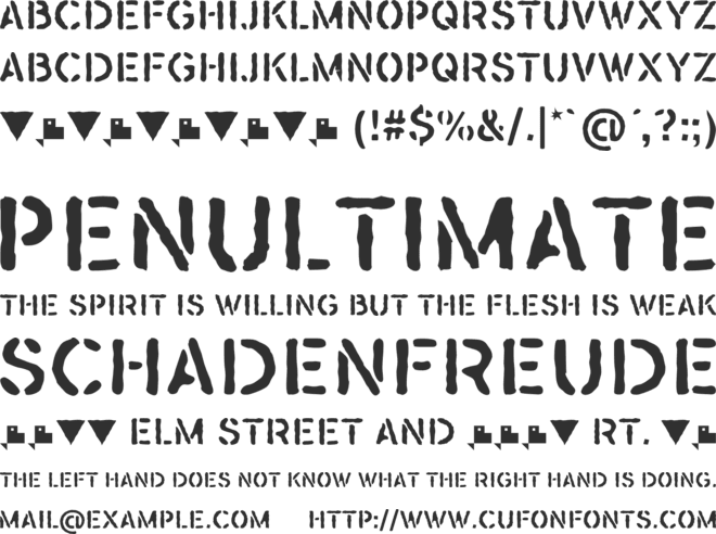 Warover font preview