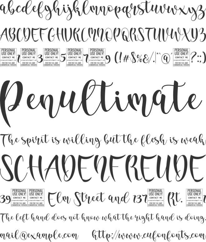 Hello Winter font preview