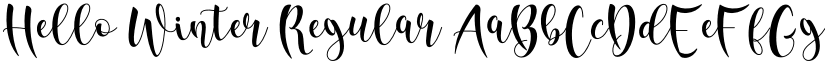Hello Winter Regular font