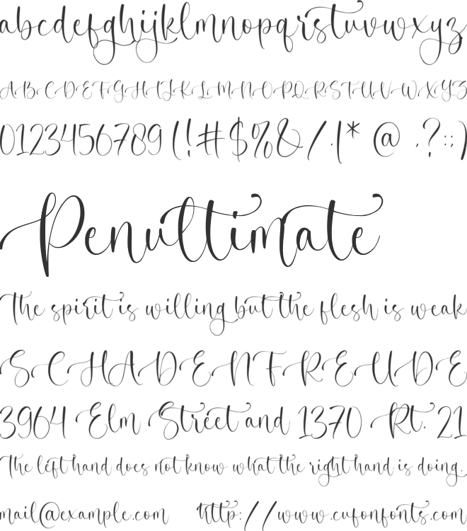 Winter Fantasy font preview