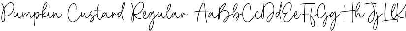 Pumpkin Custard Regular font