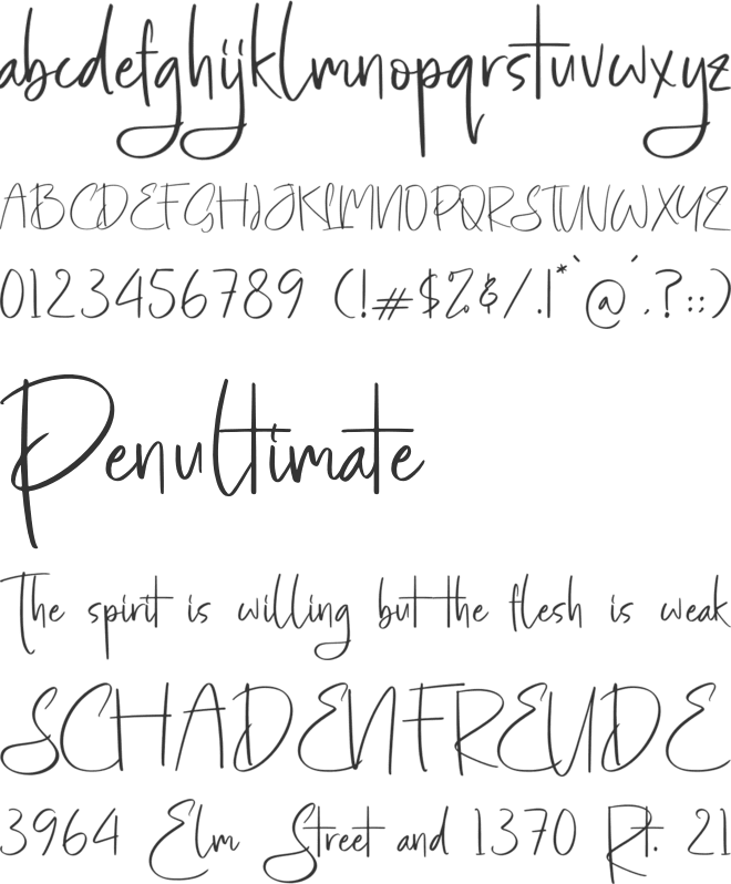 Nottekinds font preview