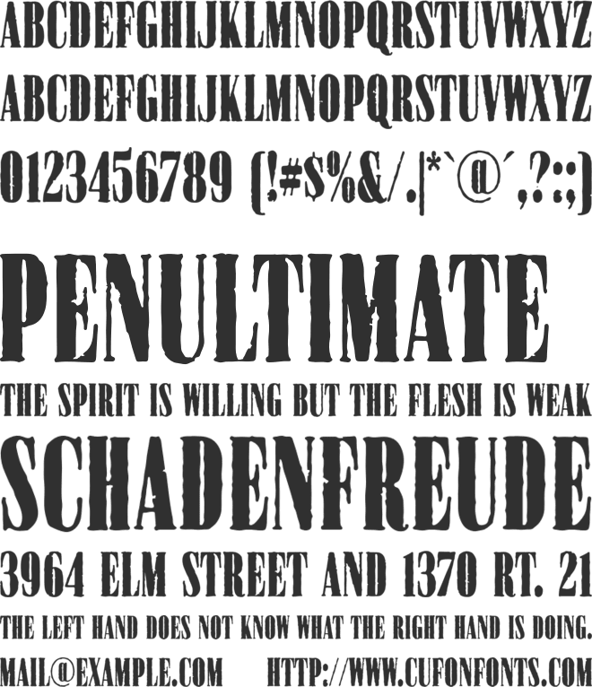 Cralter Serif font preview