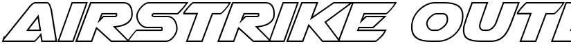 Airstrike Outline Regular font