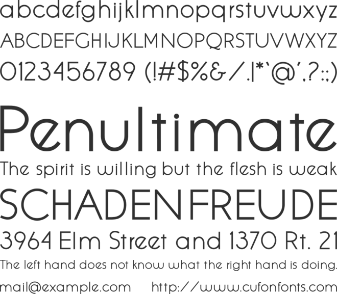 Queensides font preview