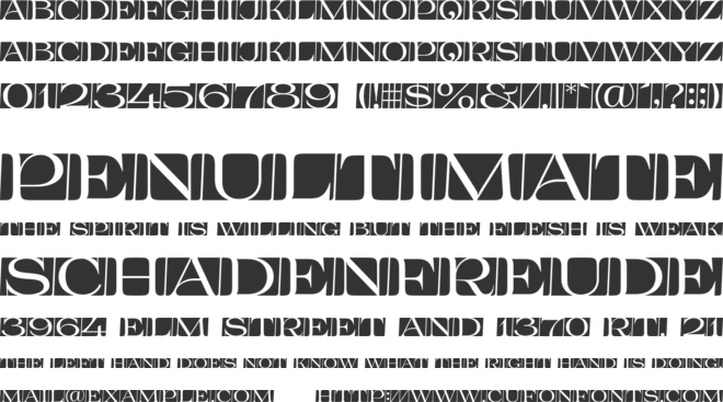 Primediva font preview