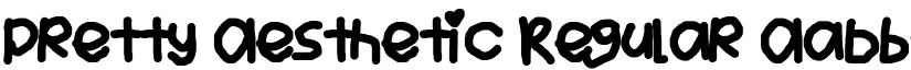 Pretty Aesthetic Regular font