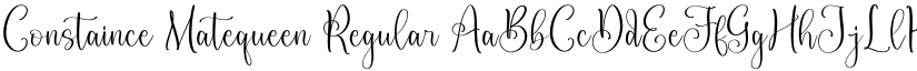 Constaince Matequeen Regular font