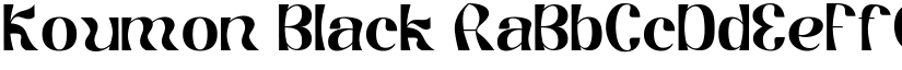 Koumon Black font