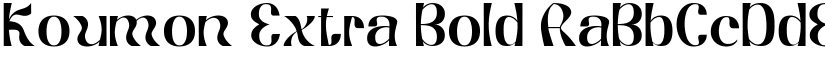 Koumon Extra Bold font