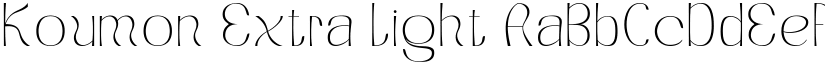 Koumon Extra Light font