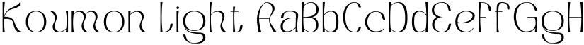 Koumon Light font