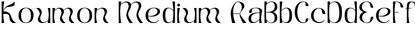 Koumon Medium font