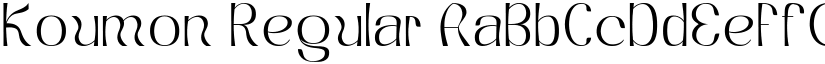 Koumon Regular font
