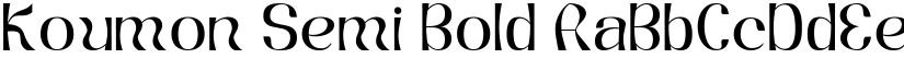 Koumon Semi Bold font