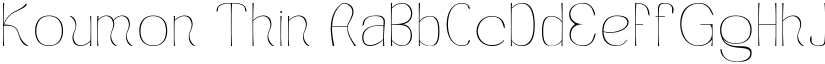Koumon Thin font