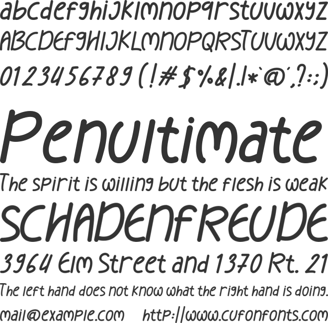 Latte Brown font preview