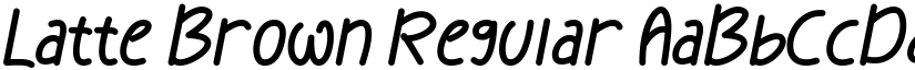 Latte Brown Regular font