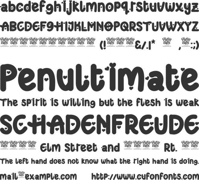 LOVE PARADISE font preview