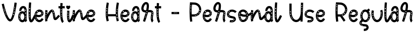 Valentine Heart - Personal Use font download