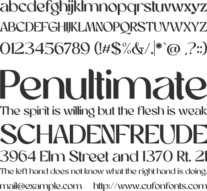 Eugusto Free Personal Use font preview