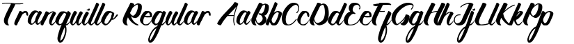 Tranquillo Regular font