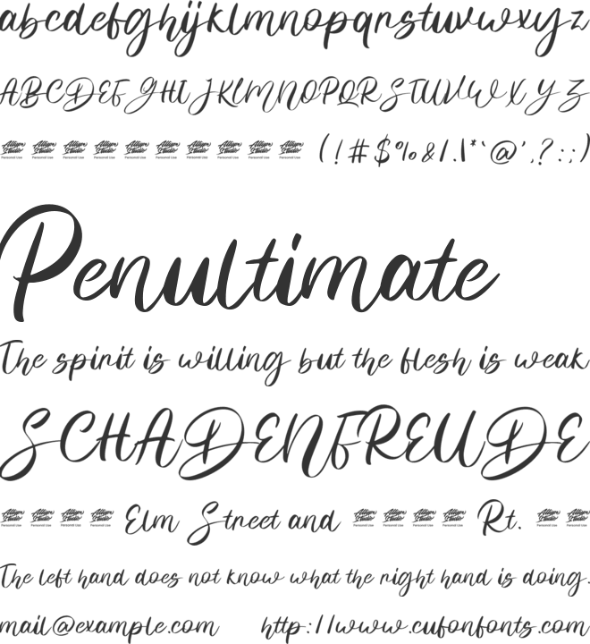 Monatha font preview