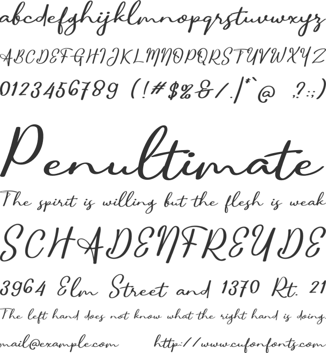 Giovani font preview