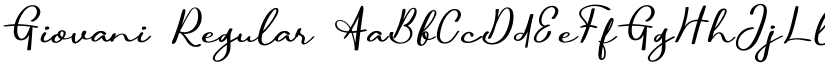 Giovani Regular font