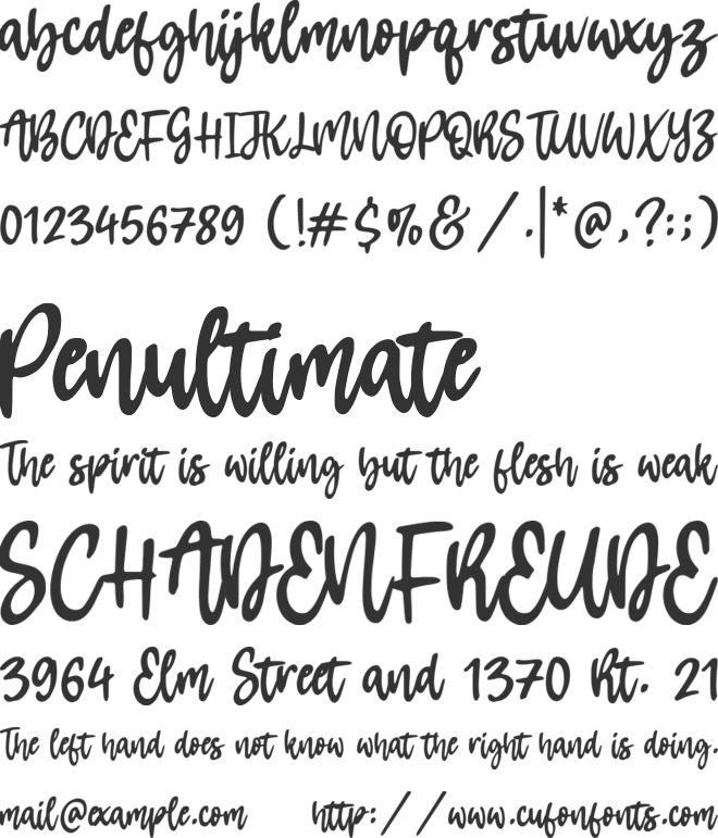 Tropicale font preview