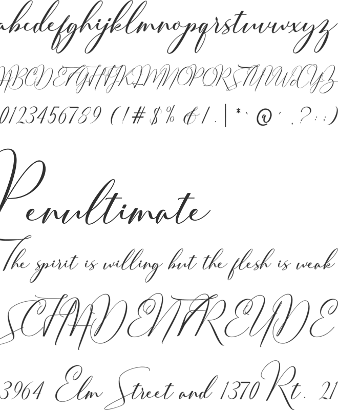 Thougai font preview