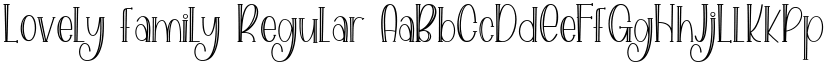 Lovely family Regular font