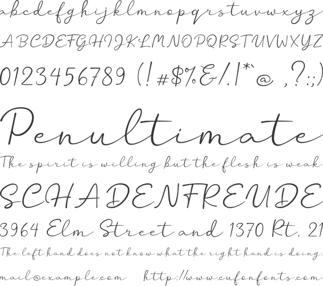 Landsay font preview