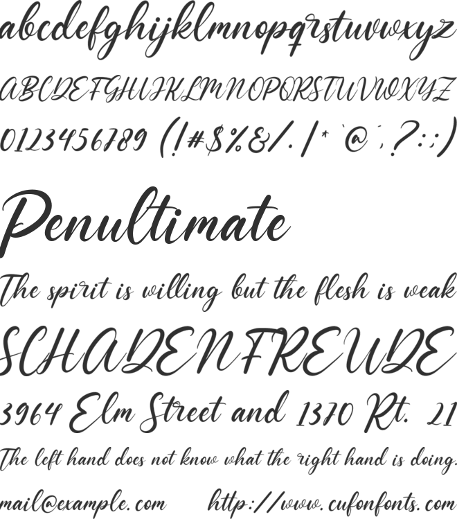 Lieberates font preview