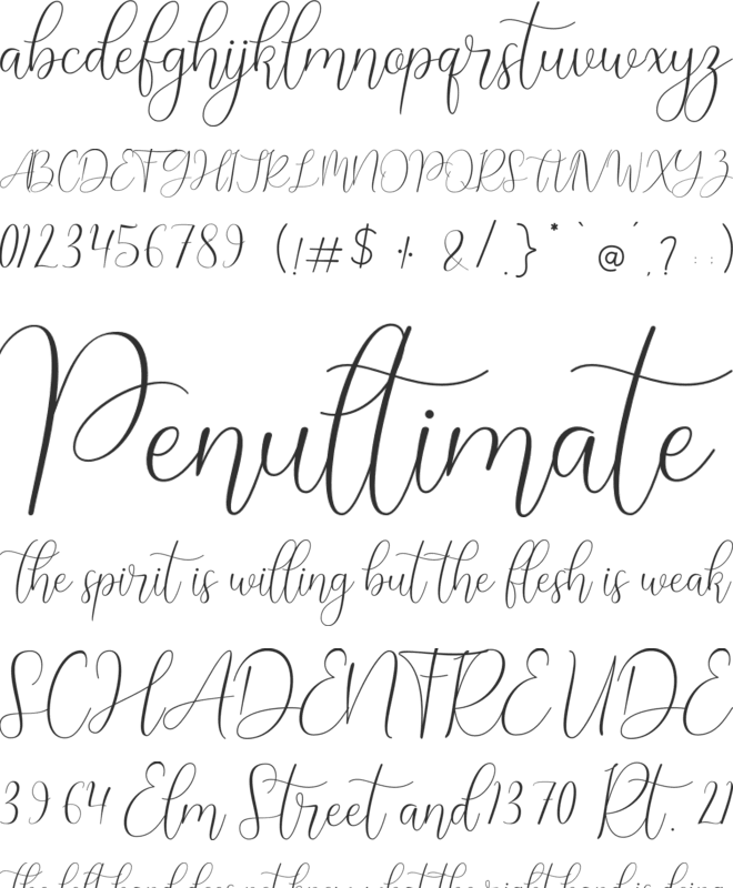 Heartlover font preview