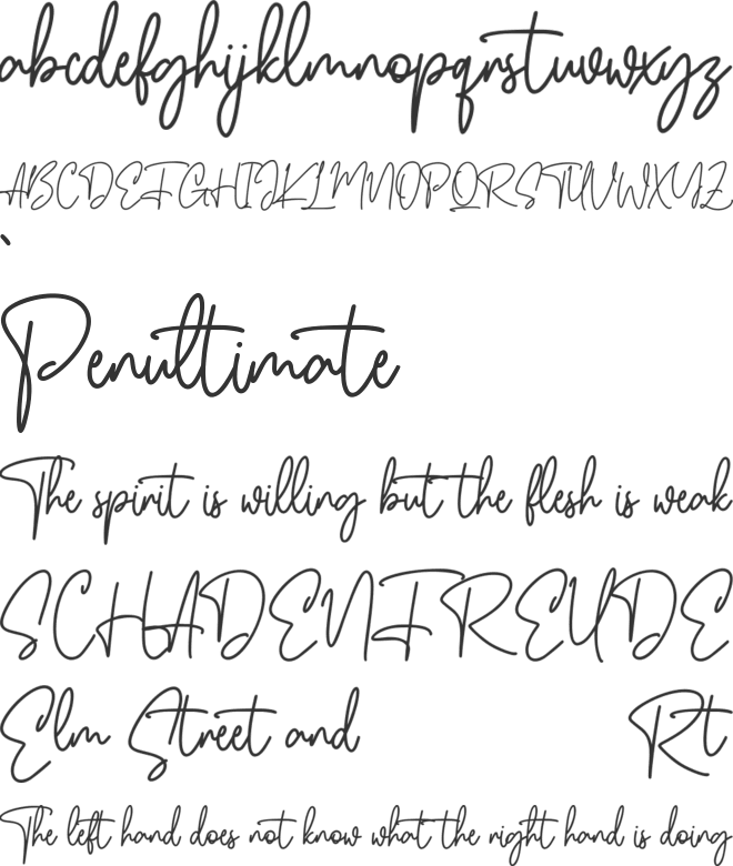 Binthrots Free font preview