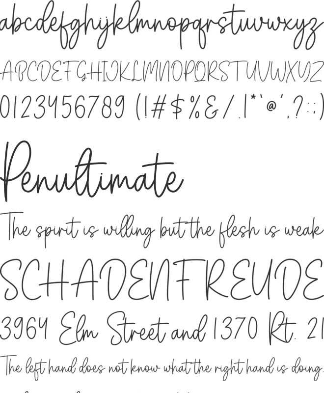Bumble Bees font preview