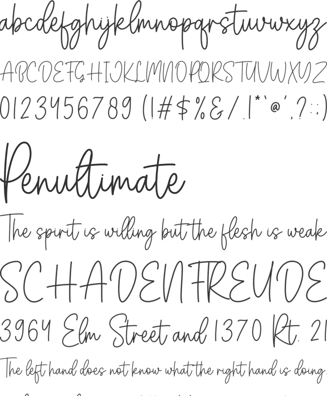 Bumble Bees font preview