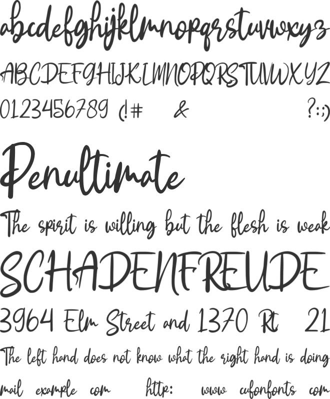 Millanow font preview