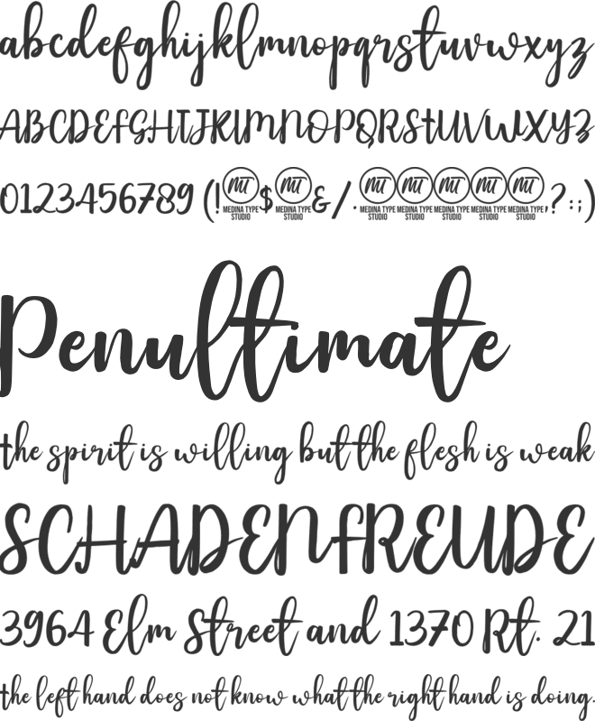 Freeliving font preview