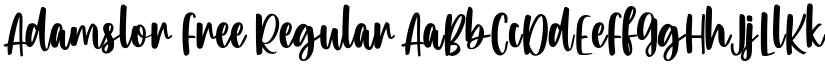 Adamslor Free Regular font