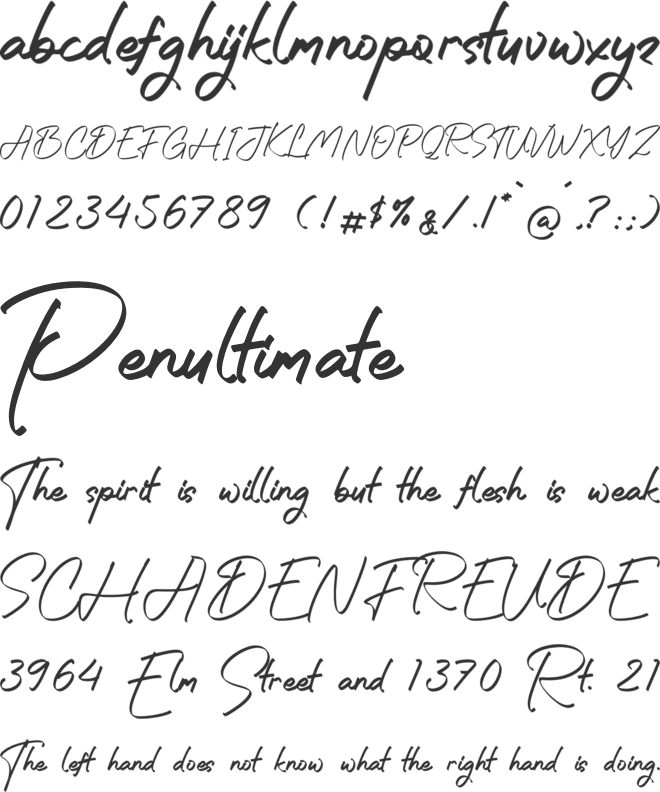 Dafterash font preview