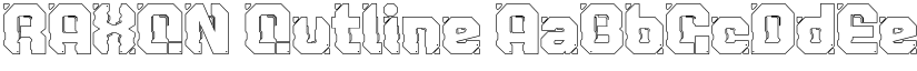 RAXON Outline font